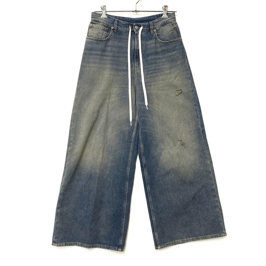 【中古美品】【メンズ】 MM6 MAISON MARGIELA エムエムシックス メゾン マルジェラ S52LA0246 25SS DRAWSTRING BAGGY DENIM ドローストリング バギー デニム ズボン ボトムス 152-260128-ya-16-izu サイズ：28 カラー：インディゴ 万代Net店