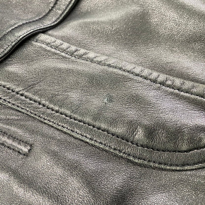 【現状渡し品】【メンズ】 INTERMEZZO インターメッツォ SHEEPSKIN LEATHER COAT シープスキン レザー コート アウター 146-260129-yn-02-izu サイズ：L カラー：ブラック 万代Net店