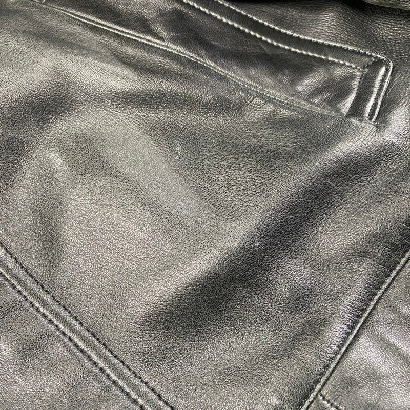 【現状渡し品】【メンズ】 INTERMEZZO インターメッツォ SHEEPSKIN LEATHER COAT シープスキン レザー コート アウター 146-260129-yn-02-izu サイズ：L カラー：ブラック 万代Net店
