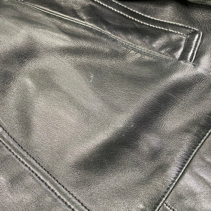 【現状渡し品】【メンズ】 INTERMEZZO インターメッツォ SHEEPSKIN LEATHER COAT シープスキン レザー コート アウター 146-260129-yn-02-izu サイズ：L カラー：ブラック 万代Net店