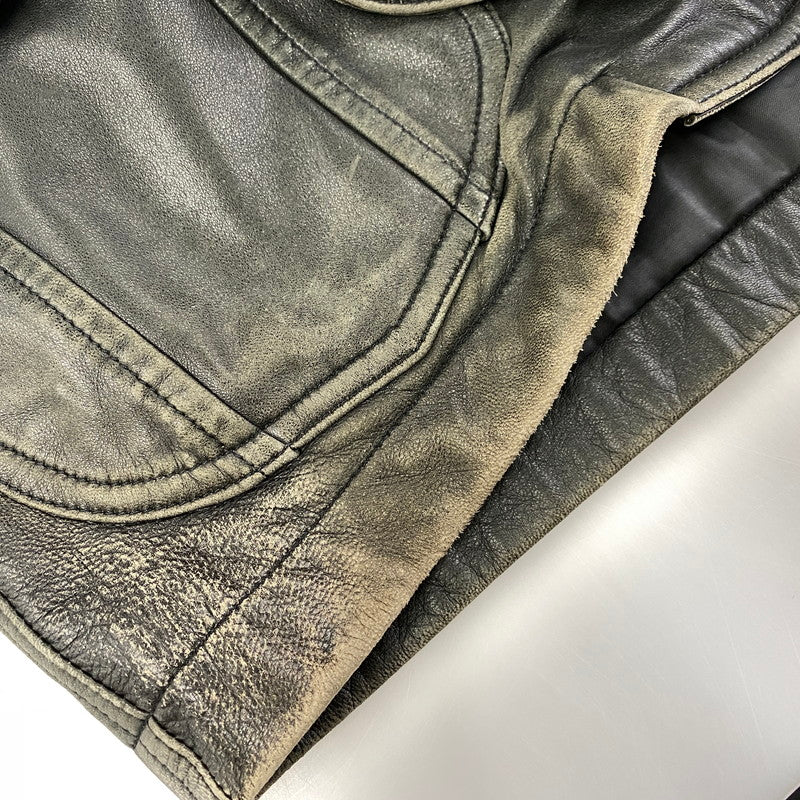 【現状渡し品】【メンズ】 INTERMEZZO インターメッツォ SHEEPSKIN LEATHER COAT シープスキン レザー コート アウター 146-260129-yn-02-izu サイズ：L カラー：ブラック 万代Net店