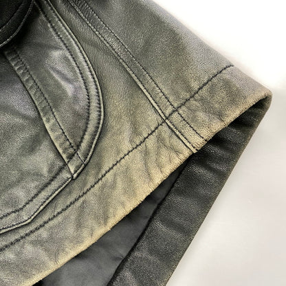 【現状渡し品】【メンズ】 INTERMEZZO インターメッツォ SHEEPSKIN LEATHER COAT シープスキン レザー コート アウター 146-260129-yn-02-izu サイズ：L カラー：ブラック 万代Net店