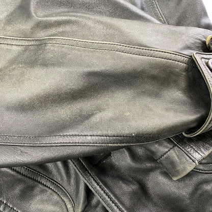 【現状渡し品】【メンズ】 INTERMEZZO インターメッツォ SHEEPSKIN LEATHER COAT シープスキン レザー コート アウター 146-260129-yn-02-izu サイズ：L カラー：ブラック 万代Net店
