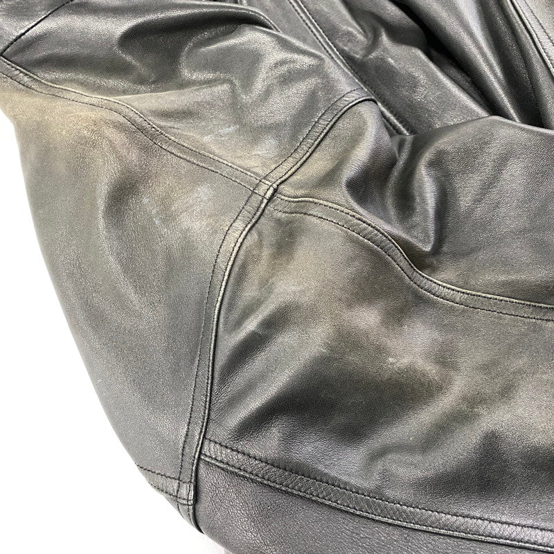 【現状渡し品】【メンズ】 INTERMEZZO インターメッツォ SHEEPSKIN LEATHER COAT シープスキン レザー コート アウター 146-260129-yn-02-izu サイズ：L カラー：ブラック 万代Net店