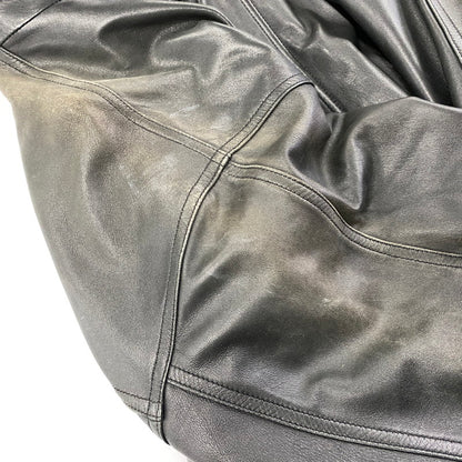 【現状渡し品】【メンズ】 INTERMEZZO インターメッツォ SHEEPSKIN LEATHER COAT シープスキン レザー コート アウター 146-260129-yn-02-izu サイズ：L カラー：ブラック 万代Net店