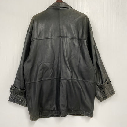 【現状渡し品】【メンズ】 INTERMEZZO インターメッツォ SHEEPSKIN LEATHER COAT シープスキン レザー コート アウター 146-260129-yn-02-izu サイズ：L カラー：ブラック 万代Net店