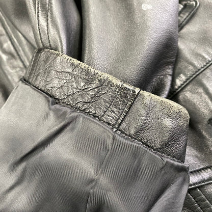 【現状渡し品】【メンズ】 INTERMEZZO インターメッツォ SHEEPSKIN LEATHER COAT シープスキン レザー コート アウター 146-260129-yn-02-izu サイズ：L カラー：ブラック 万代Net店