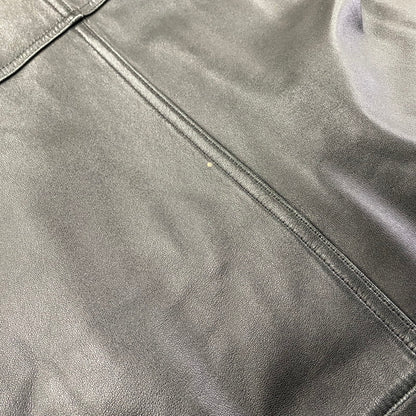 【現状渡し品】【メンズ】 INTERMEZZO インターメッツォ SHEEPSKIN LEATHER COAT シープスキン レザー コート アウター 146-260129-yn-02-izu サイズ：L カラー：ブラック 万代Net店