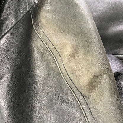 【現状渡し品】【メンズ】 INTERMEZZO インターメッツォ SHEEPSKIN LEATHER COAT シープスキン レザー コート アウター 146-260129-yn-02-izu サイズ：L カラー：ブラック 万代Net店