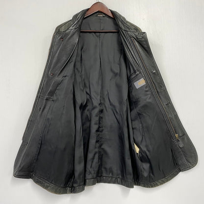 【現状渡し品】【メンズ】 INTERMEZZO インターメッツォ SHEEPSKIN LEATHER COAT シープスキン レザー コート アウター 146-260129-yn-02-izu サイズ：L カラー：ブラック 万代Net店