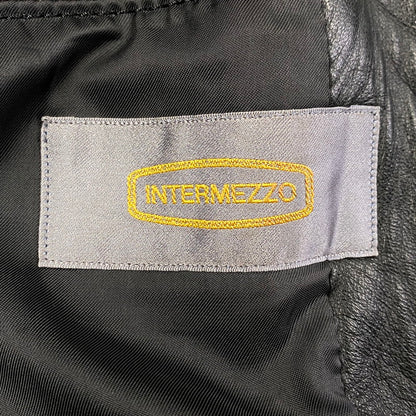 【現状渡し品】【メンズ】 INTERMEZZO インターメッツォ SHEEPSKIN LEATHER COAT シープスキン レザー コート アウター 146-260129-yn-02-izu サイズ：L カラー：ブラック 万代Net店