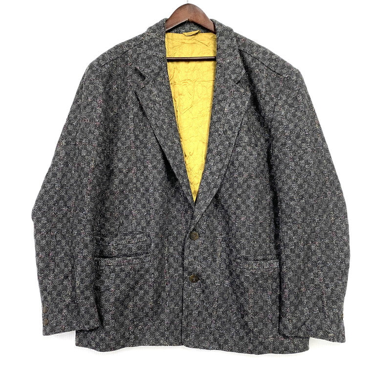 【中古品】【メンズ】 MILLEMIGLIA ミッレミリア イタリア製 ALPACA WOOL MIXED TAILORED JACKET アルパカ ウール ミックス テーラード ジャケット アウター 146-260129-yn-03-izu サイズ：52 カラー：ブラック系 万代Net店