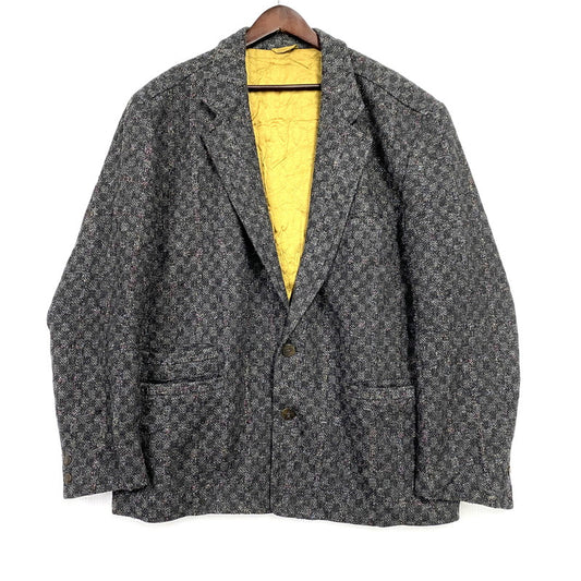 【中古品】【メンズ】 MILLEMIGLIA ミッレミリア イタリア製 ALPACA WOOL MIXED TAILORED JACKET アルパカ ウール ミックス テーラード ジャケット アウター 146-260129-yn-03-izu サイズ：52 カラー：ブラック系 万代Net店