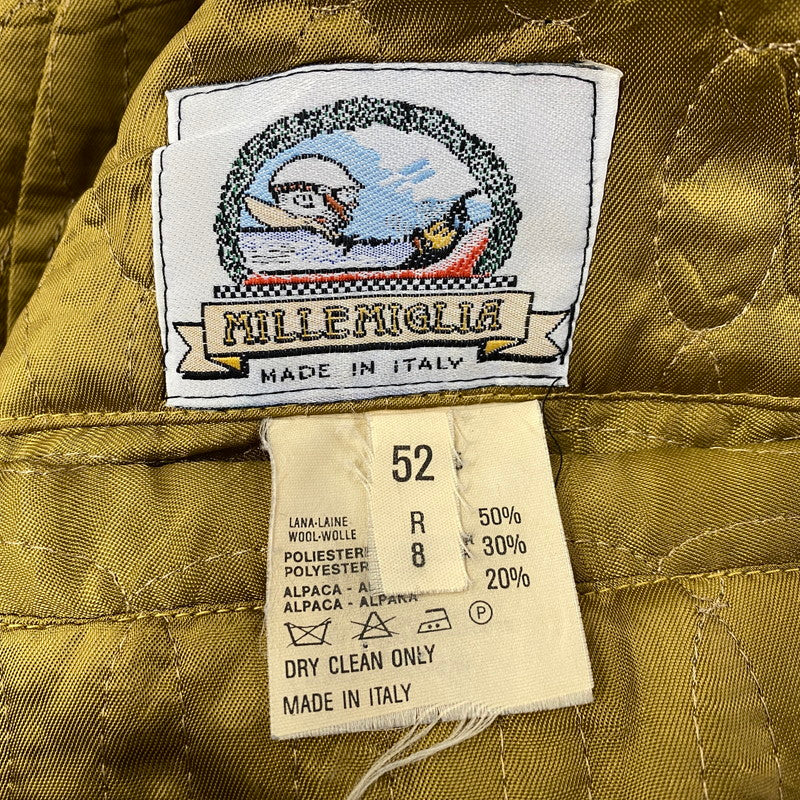 【中古品】【メンズ】 MILLEMIGLIA ミッレミリア イタリア製 ALPACA WOOL MIXED TAILORED JACKET アルパカ ウール ミックス テーラード ジャケット アウター 146-260129-yn-03-izu サイズ：52 カラー：ブラック系 万代Net店