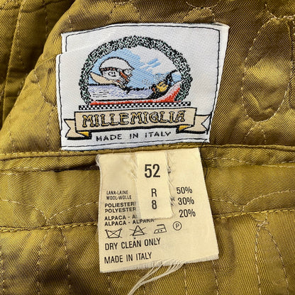 【中古品】【メンズ】 MILLEMIGLIA ミッレミリア イタリア製 ALPACA WOOL MIXED TAILORED JACKET アルパカ ウール ミックス テーラード ジャケット アウター 146-260129-yn-03-izu サイズ：52 カラー：ブラック系 万代Net店