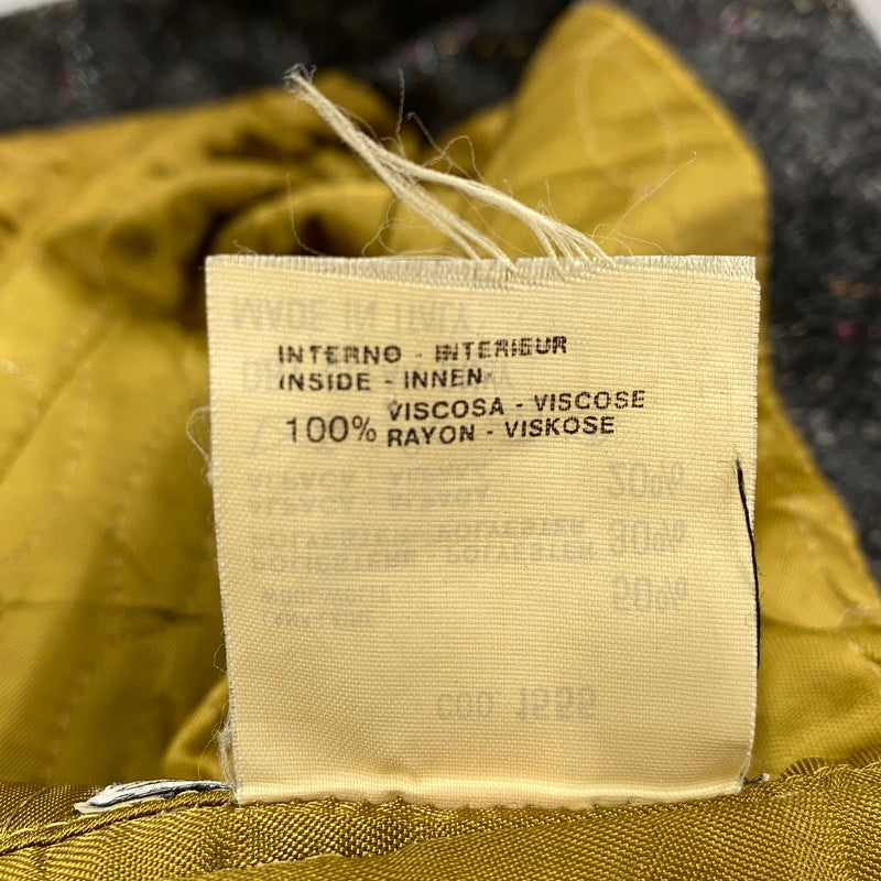 【中古品】【メンズ】 MILLEMIGLIA ミッレミリア イタリア製 ALPACA WOOL MIXED TAILORED JACKET アルパカ ウール ミックス テーラード ジャケット アウター 146-260129-yn-03-izu サイズ：52 カラー：ブラック系 万代Net店