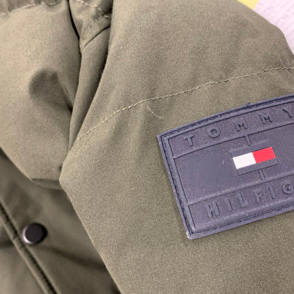 【中古品】【メンズ】 HOODED DOWN JACKET 15HZS2002 フーデッド ダウンジャケット アウター 147-260130-as-03-izu サイズ：M カラー：グリーン系 万代Net店