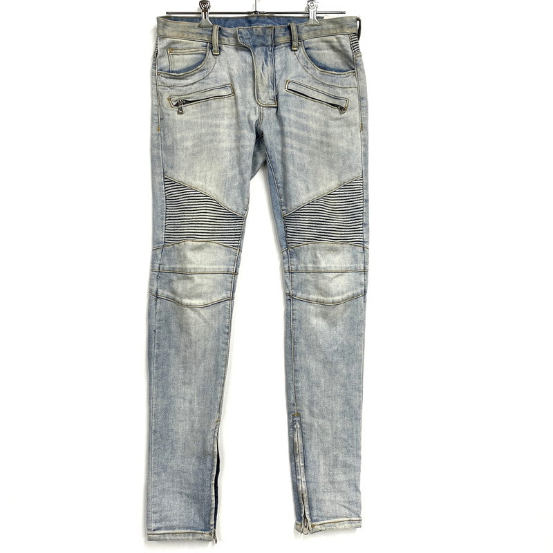 【現状渡し品】【メンズ】 MNML ミニマル BIKER SKINNY DENIM バイカースキニーデニム パンツ ボトムス ズボン 153-260130-tt-06-izu サイズ：30 カラー：ライトインディゴ 万代Net店