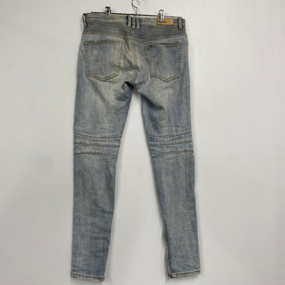 【現状渡し品】【メンズ】 MNML ミニマル BIKER SKINNY DENIM バイカースキニーデニム パンツ ボトムス ズボン 153-260130-tt-06-izu サイズ：30 カラー：ライトインディゴ 万代Net店