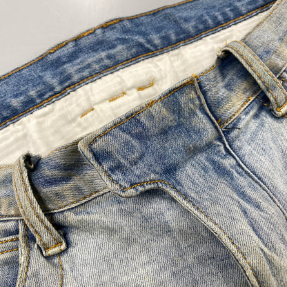 【現状渡し品】【メンズ】 MNML ミニマル BIKER SKINNY DENIM バイカースキニーデニム パンツ ボトムス ズボン 153-260130-tt-06-izu サイズ：30 カラー：ライトインディゴ 万代Net店