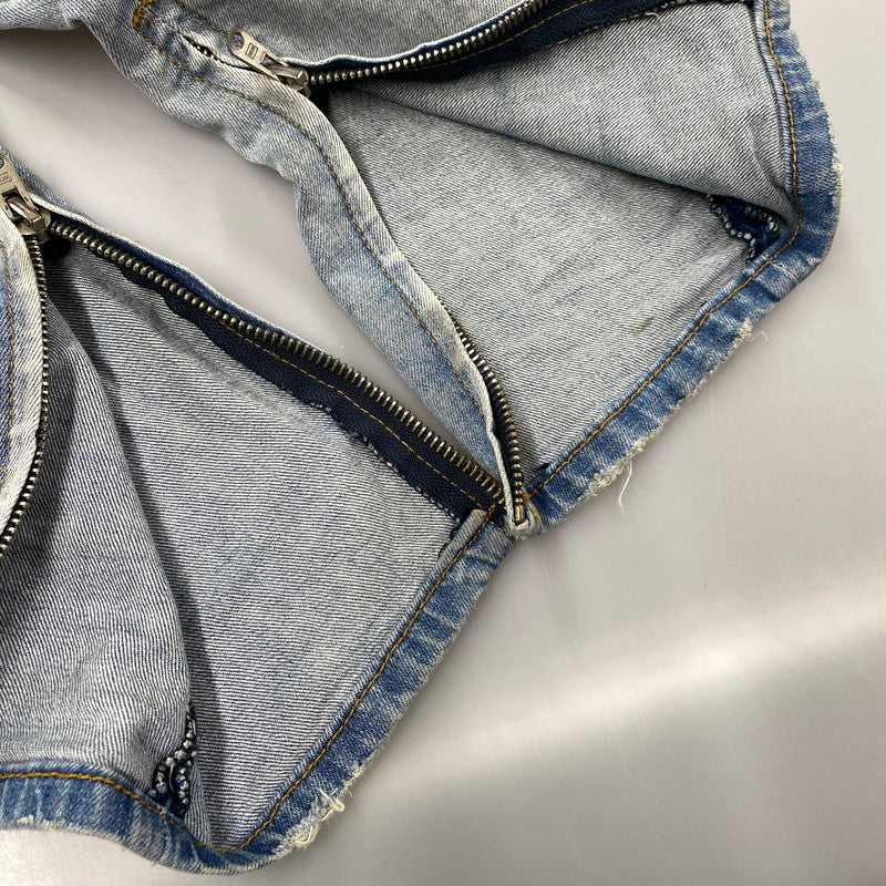 【現状渡し品】【メンズ】 MNML ミニマル BIKER SKINNY DENIM バイカースキニーデニム パンツ ボトムス ズボン 153-260130-tt-06-izu サイズ：30 カラー：ライトインディゴ 万代Net店