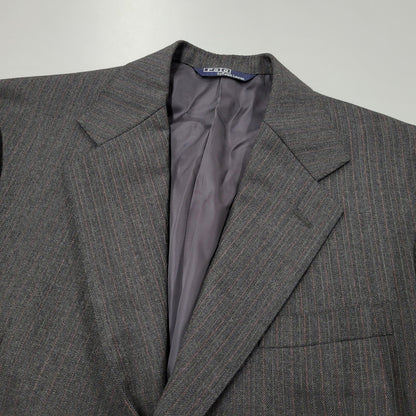 【中古品】【メンズ】 Polo by Ralph Lauren ポロバイラルフローレン STRIPE WOOL 3B TAILORED JACKET ストライプ ウール テーラードジャケット 三角タグ 日本製 146-260608-as-16-izu カラー：グレー系 万代Net店