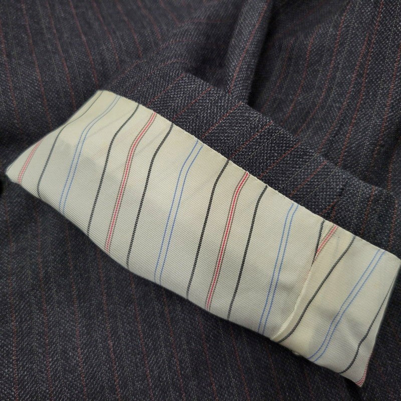 【中古品】【メンズ】 Polo by Ralph Lauren ポロバイラルフローレン STRIPE WOOL 3B TAILORED JACKET ストライプ ウール テーラードジャケット 三角タグ 日本製 146-260608-as-16-izu カラー：グレー系 万代Net店