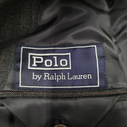 【中古品】【メンズ】 Polo by Ralph Lauren ポロバイラルフローレン STRIPE WOOL 3B TAILORED JACKET ストライプ ウール テーラードジャケット 三角タグ 日本製 146-260608-as-16-izu カラー：グレー系 万代Net店