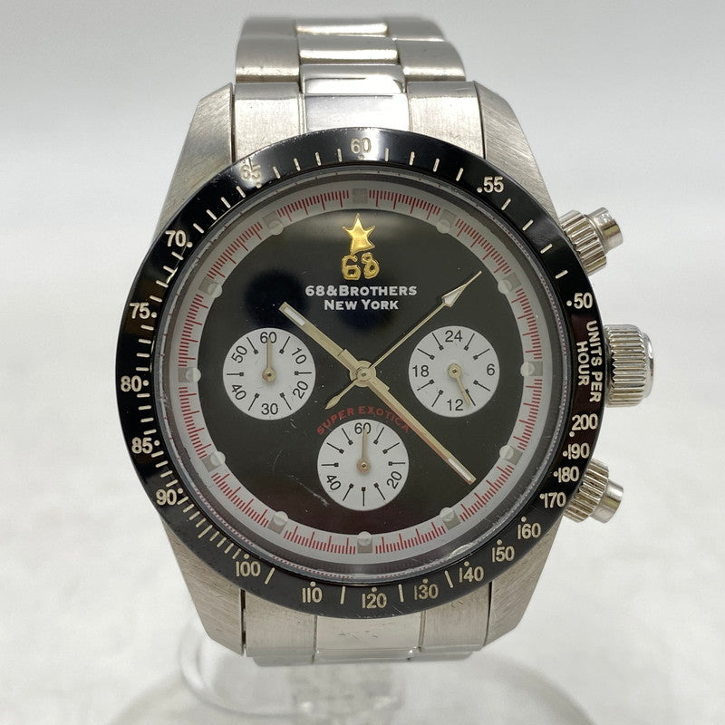【中古品】【メンズ/レディース】 68＆BROTHERS シックスティエイトアンドブラザーズ CHR-6 24 LE MANS パンダ文字盤 CHRONOGRAPH QUARTZ クロノグラフ クォーツ 時計 腕時計 197-260531-kh-10-izu カラー：シルバー 万代Net店