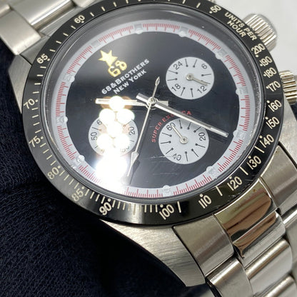 【中古品】【メンズ/レディース】 68＆BROTHERS シックスティエイトアンドブラザーズ CHR-6 24 LE MANS パンダ文字盤 CHRONOGRAPH QUARTZ クロノグラフ クォーツ 時計 腕時計 197-260531-kh-10-izu カラー：シルバー 万代Net店