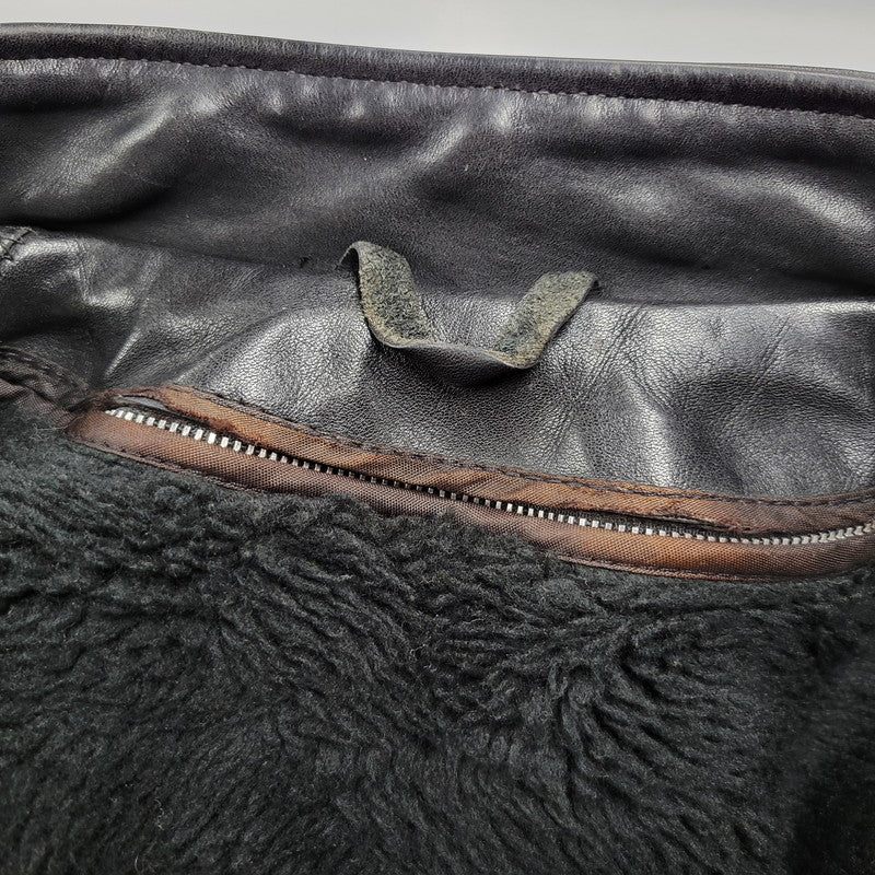 【現状渡し品】【メンズ】 LOT641 USA製 BOA LINER SINGLE RIDERS JACKET ボア ライナー シングル ライダース ジャケット アウター 145-260129-cs-14-izu サイズ：34 カラー：ブラック 万代Net店