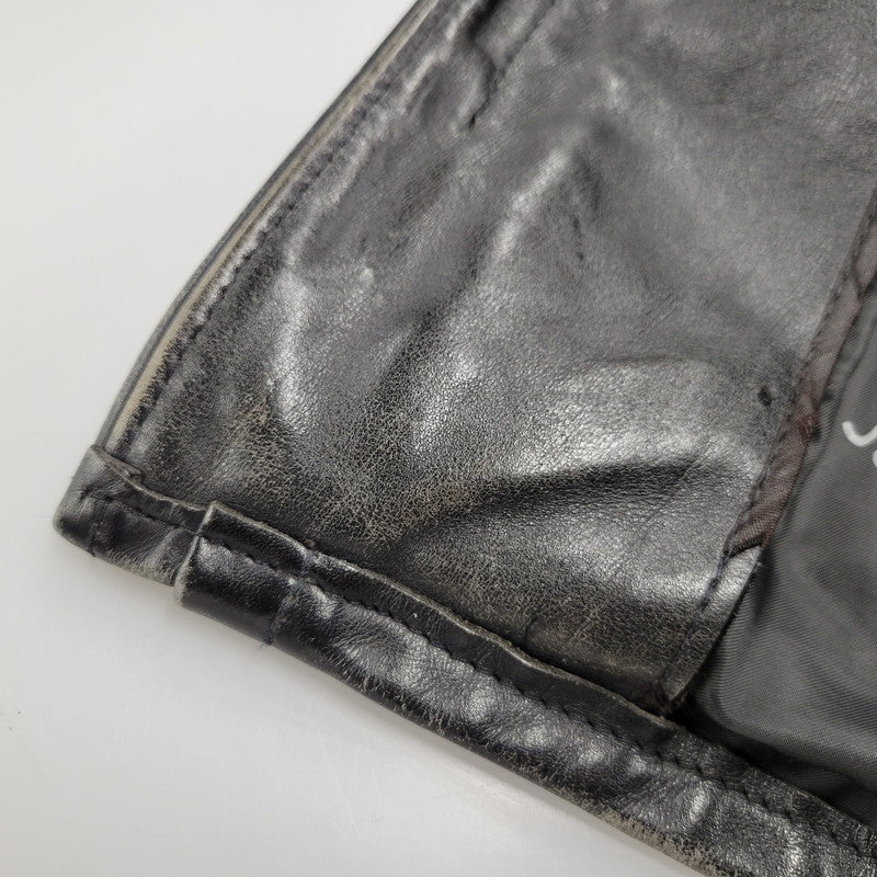 【現状渡し品】【メンズ】 LOT641 USA製 BOA LINER SINGLE RIDERS JACKET ボア ライナー シングル ライダース ジャケット アウター 145-260129-cs-14-izu サイズ：34 カラー：ブラック 万代Net店