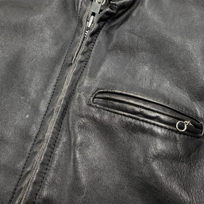 【現状渡し品】【メンズ】 LOT641 USA製 BOA LINER SINGLE RIDERS JACKET ボア ライナー シングル ライダース ジャケット アウター 145-260129-cs-14-izu サイズ：34 カラー：ブラック 万代Net店