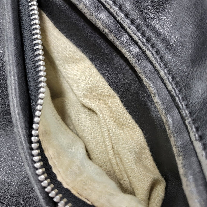 【現状渡し品】【メンズ】 LOT641 USA製 BOA LINER SINGLE RIDERS JACKET ボア ライナー シングル ライダース ジャケット アウター 145-260129-cs-14-izu サイズ：34 カラー：ブラック 万代Net店