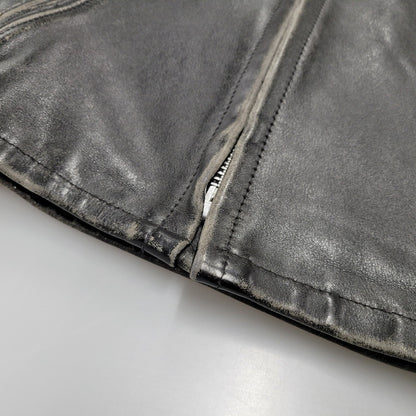 【現状渡し品】【メンズ】 LOT641 USA製 BOA LINER SINGLE RIDERS JACKET ボア ライナー シングル ライダース ジャケット アウター 145-260129-cs-14-izu サイズ：34 カラー：ブラック 万代Net店
