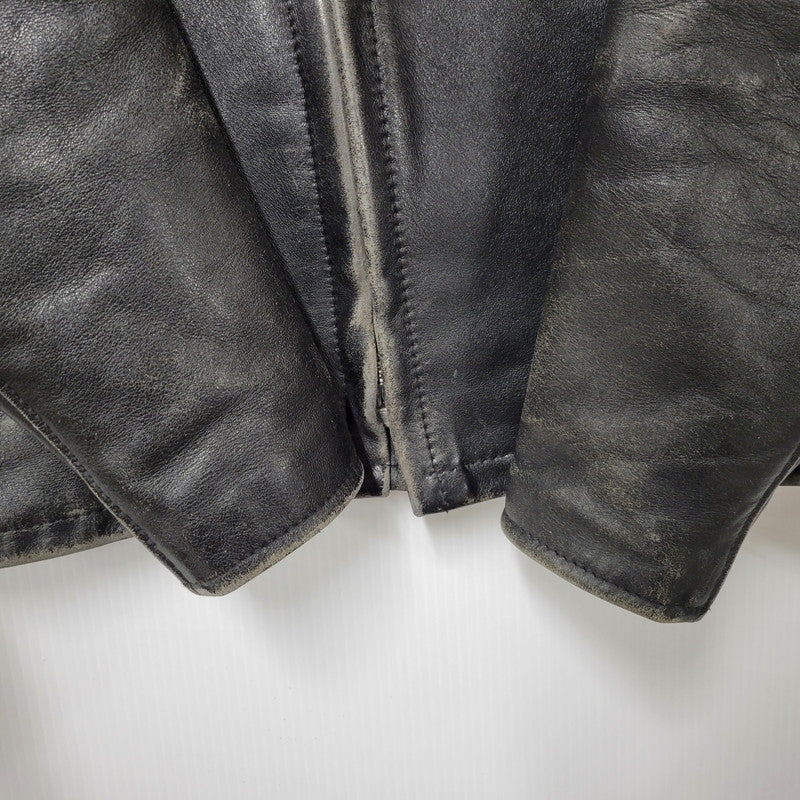 【現状渡し品】【メンズ】 LOT641 USA製 BOA LINER SINGLE RIDERS JACKET ボア ライナー シングル ライダース ジャケット アウター 145-260129-cs-14-izu サイズ：34 カラー：ブラック 万代Net店