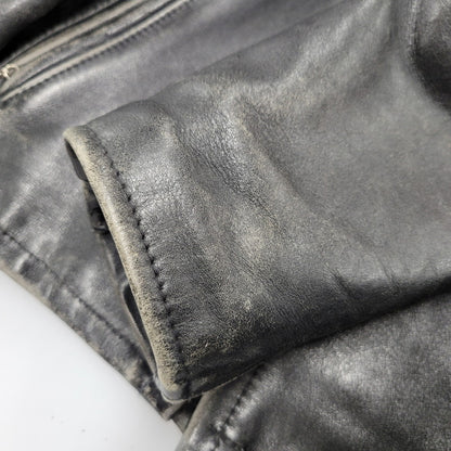 【現状渡し品】【メンズ】 LOT641 USA製 BOA LINER SINGLE RIDERS JACKET ボア ライナー シングル ライダース ジャケット アウター 145-260129-cs-14-izu サイズ：34 カラー：ブラック 万代Net店
