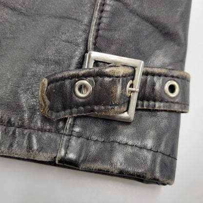 【現状渡し品】【メンズ】 LOT641 USA製 BOA LINER SINGLE RIDERS JACKET ボア ライナー シングル ライダース ジャケット アウター 145-260129-cs-14-izu サイズ：34 カラー：ブラック 万代Net店