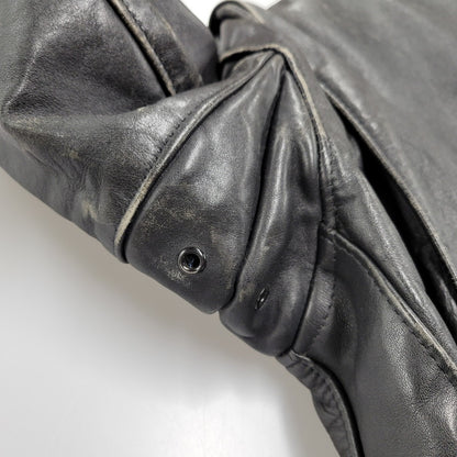 【現状渡し品】【メンズ】 LOT641 USA製 BOA LINER SINGLE RIDERS JACKET ボア ライナー シングル ライダース ジャケット アウター 145-260129-cs-14-izu サイズ：34 カラー：ブラック 万代Net店