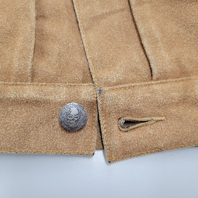 【中古品】【メンズ】 SKULL FLIGHT スカルフライト LACE UP SUEDE VEST レースアップ スウェード ベスト 145-260129-cs-12-izu サイズ：M カラー：ブラウン 万代Net店