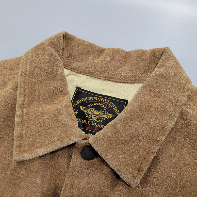 【中古品】【メンズ】 SKULL FLIGHT スカルフライト LACE UP SUEDE VEST レースアップ スウェード ベスト 145-260129-cs-12-izu サイズ：M カラー：ブラウン 万代Net店