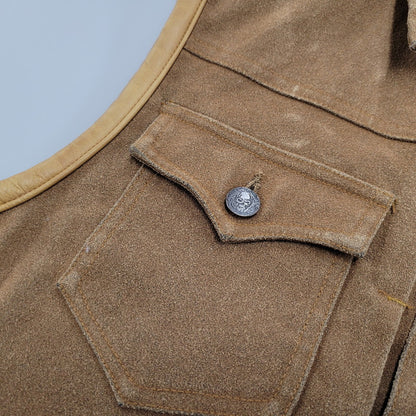 【中古品】【メンズ】 SKULL FLIGHT スカルフライト LACE UP SUEDE VEST レースアップ スウェード ベスト 145-260129-cs-12-izu サイズ：M カラー：ブラウン 万代Net店