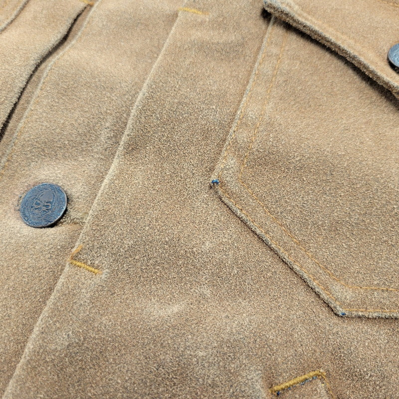 【中古品】【メンズ】 SKULL FLIGHT スカルフライト LACE UP SUEDE VEST レースアップ スウェード ベスト 145-260129-cs-12-izu サイズ：M カラー：ブラウン 万代Net店
