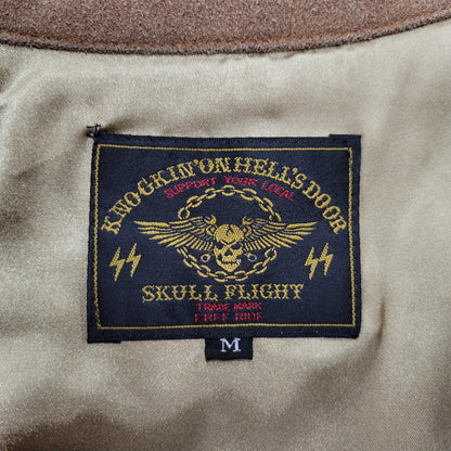 【中古品】【メンズ】 SKULL FLIGHT スカルフライト LACE UP SUEDE VEST レースアップ スウェード ベスト 145-260129-cs-12-izu サイズ：M カラー：ブラウン 万代Net店
