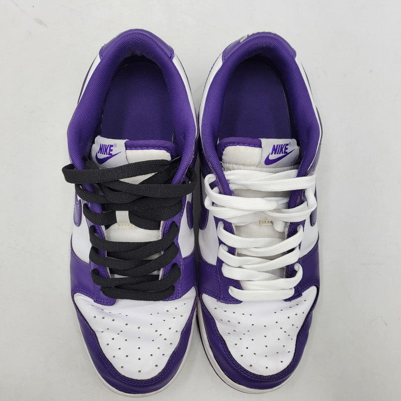 【中古品】【メンズ】 DD1391-104 DUNK LOW RETRO CHAMPIONSHIP COURT PURPLE ダンク ロー チャンピオンシップ コートパープル スニーカー 靴 160-260130-tt-08-izu サイズ：27.5cm カラー：WHITE/COURT PURPLE 万代Net店