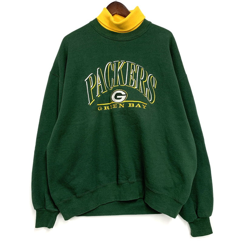 【中古品】【メンズ】 JERZEES ジャージーズ USA製 PACKERS TURTLE NECK SWEATSHIRT パッカーズタートルネック スウェットシャツ 146-260130-tt-13-izu サイズ：XL カラー：グリーン 万代Net店