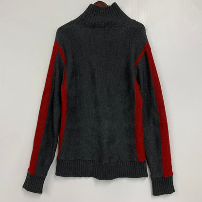 【中古品】【メンズ】 TURTLE KNIT SWEATER タートルニットセーター 146-260130-tt-14-izu サイズ：L カラー：グレー×レッド 万代Net店