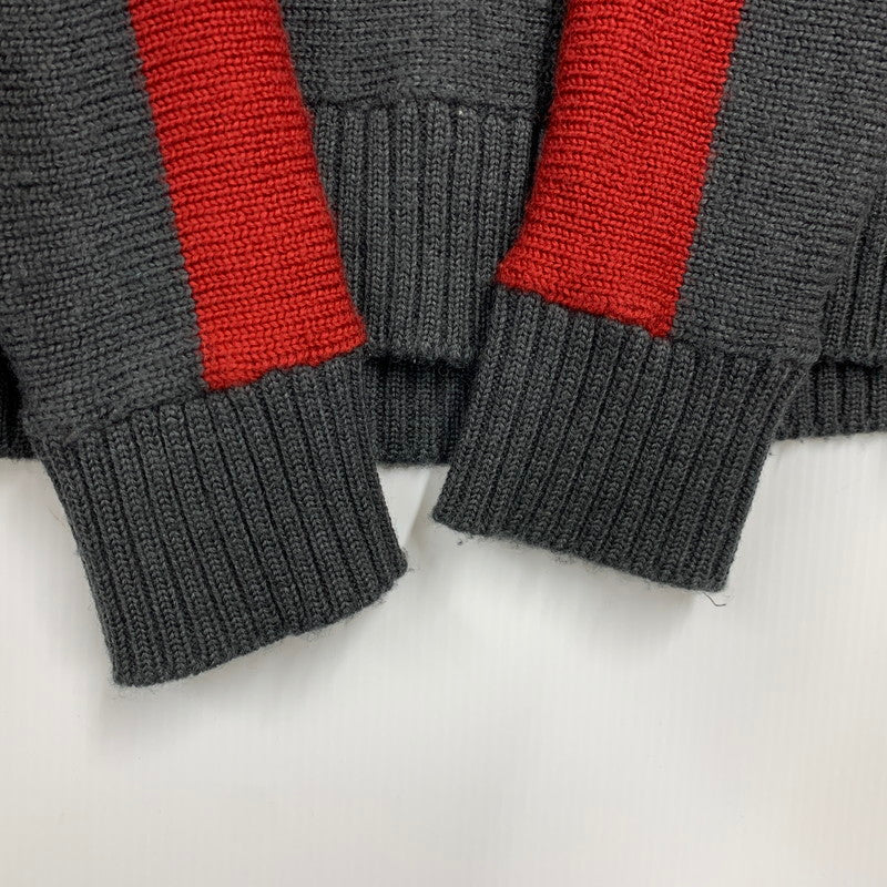 【中古品】【メンズ】 TURTLE KNIT SWEATER タートルニットセーター 146-260130-tt-14-izu サイズ：L カラー：グレー×レッド 万代Net店