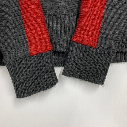 【中古品】【メンズ】 TURTLE KNIT SWEATER タートルニットセーター 146-260130-tt-14-izu サイズ：L カラー：グレー×レッド 万代Net店
