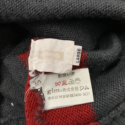 【中古品】【メンズ】 TURTLE KNIT SWEATER タートルニットセーター 146-260130-tt-14-izu サイズ：L カラー：グレー×レッド 万代Net店